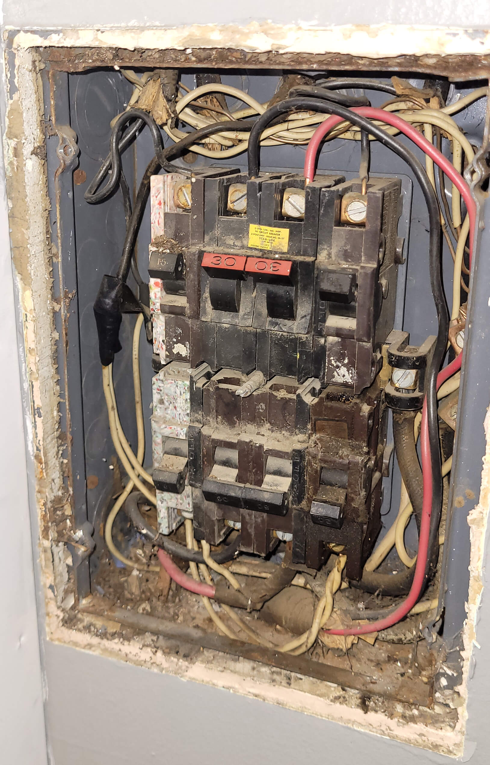electric panel before